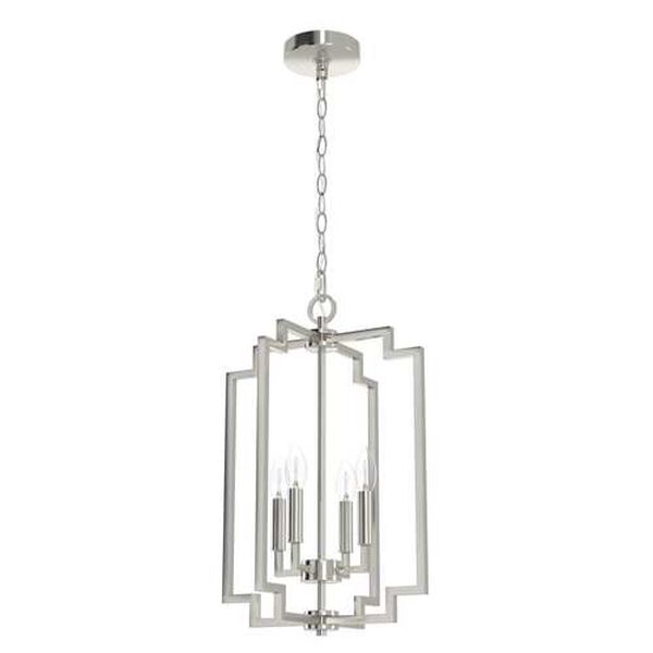 Zoanne Brushed Nickel 14-Inch Four-Light Pendant, image 1