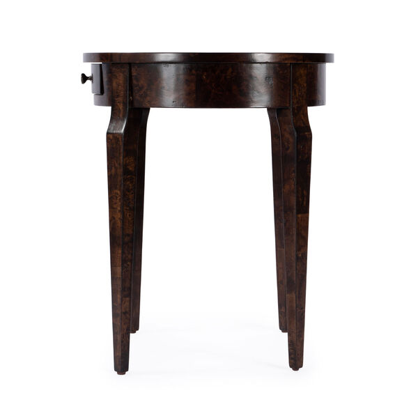 Archer Dark Burl Side Table with Drawer, image 6