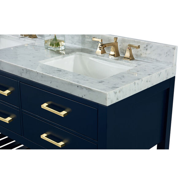 Elizabeth Heritage Blue White 72-Inch Vanity Console with Mirror, image 6