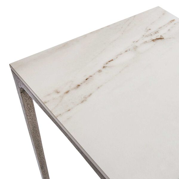 Caprera White Shell and Textured Graphite Outdoor Side Table, image 6