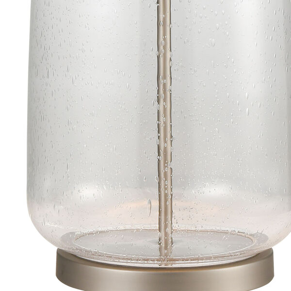 Whaling Clear Bubble Glass and Pewter One-Light Table Lamp, image 4