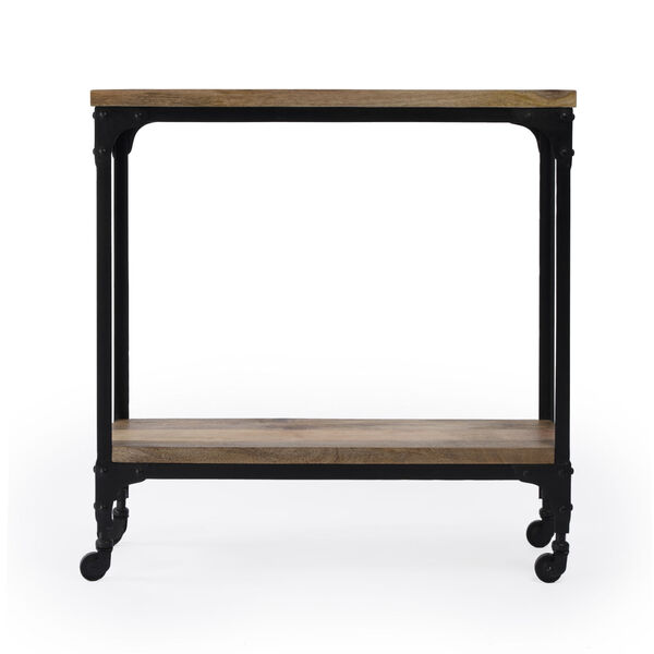 Gandolph Tan and Black Industrial Chic Console Table, image 4