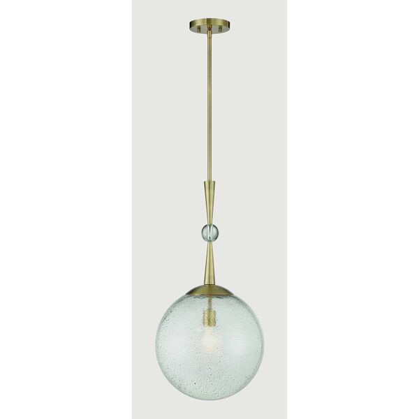 Populuxe Oxidized Aged Brass One-Light Pendant, image 1