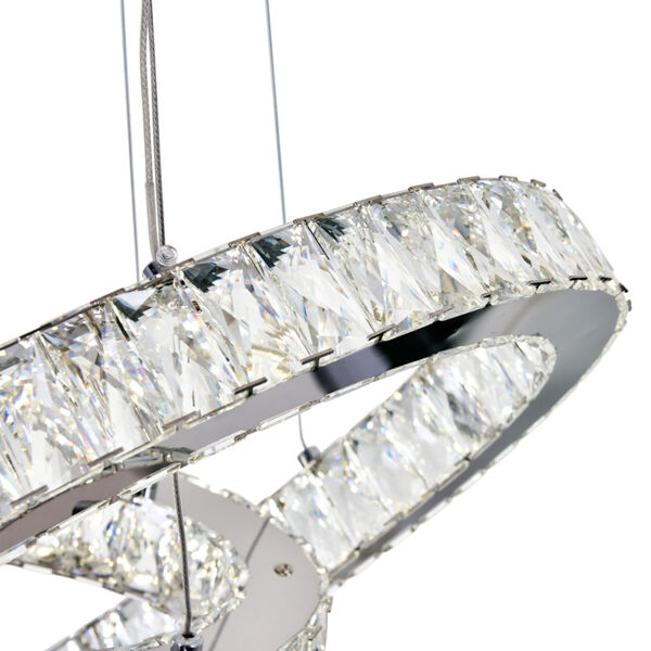 Florence Chrome LED Chandelier with K9 Clear Crystals, image 5