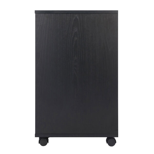 Halifax Black Two-Section Mobile Filing Cabinet, image 4