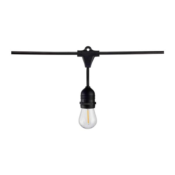 Black 24-Foot LED String Light Fixture, image 2