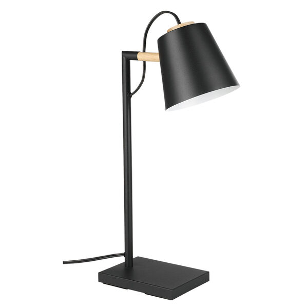 Lacey Structured Black One-Light Table Lamp, image 1