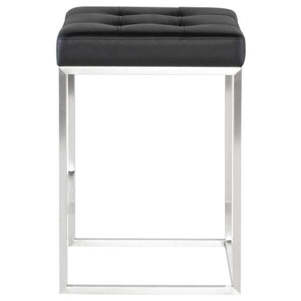 Chi Matte Black and Silver Counter Stool, image 3