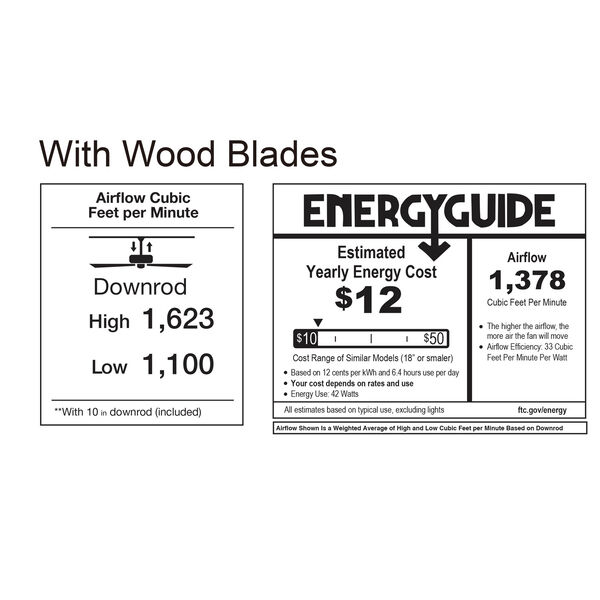 Diane Matte Black Oscillating Directional Ceiling Fan with Barn Wood Tone Wood Blades, image 2
