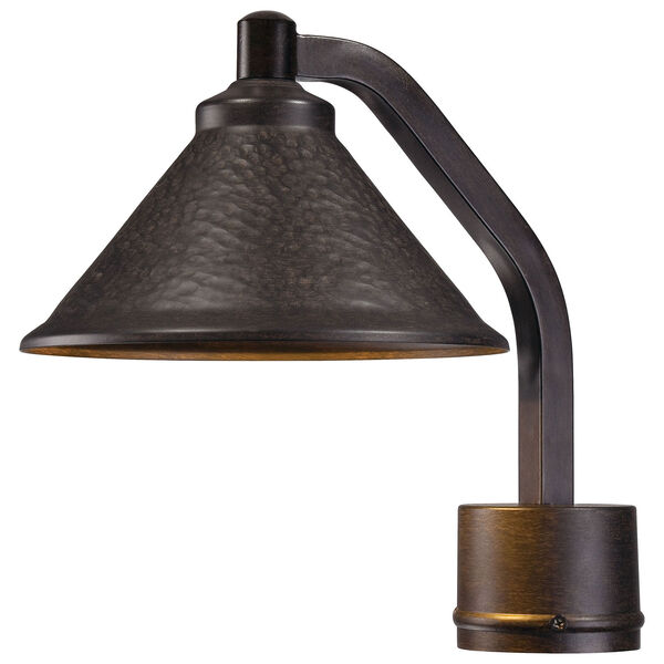 Kirkham One-Light LED Outdoor Post Mount in Aspen Bronze with Metal Shade, image 1