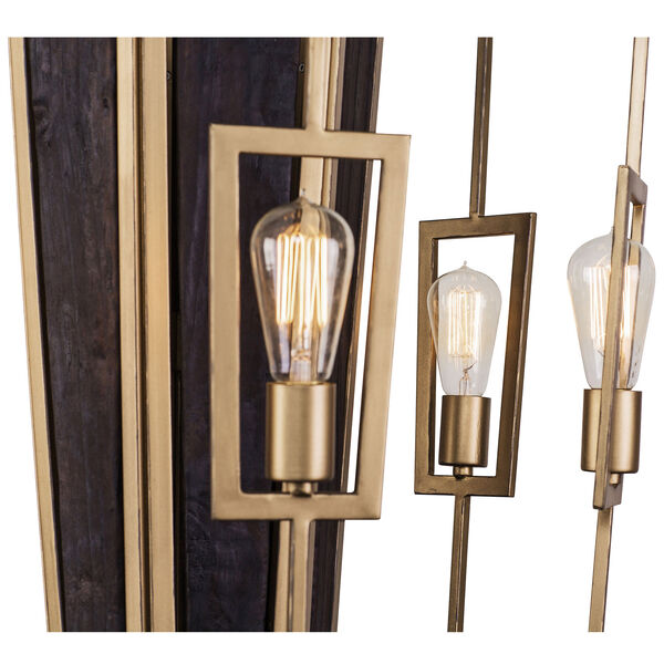 Madeira Rustic Gold Six-Light Chandelier, image 3