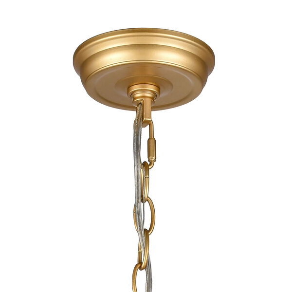Vellus Matte Black and Natural Antique Brass One-Light Pendant, image 5