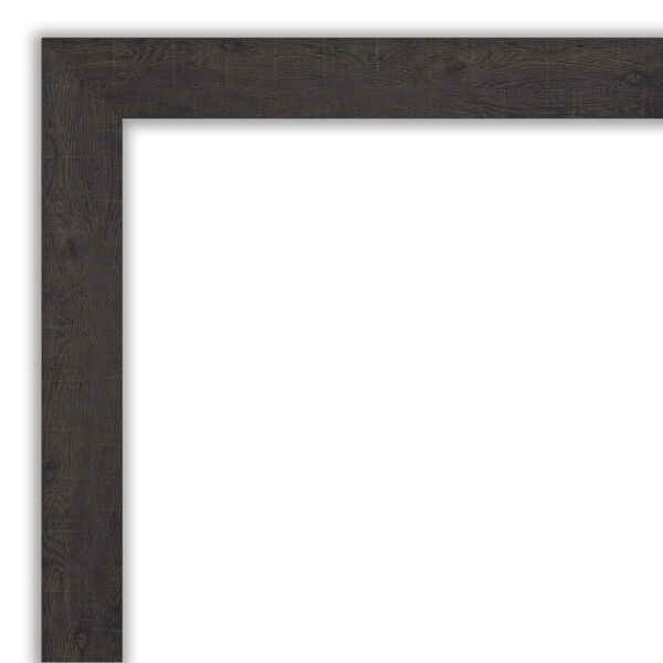 Rustic Plank Espresso Brown Wall Mirror, image 3