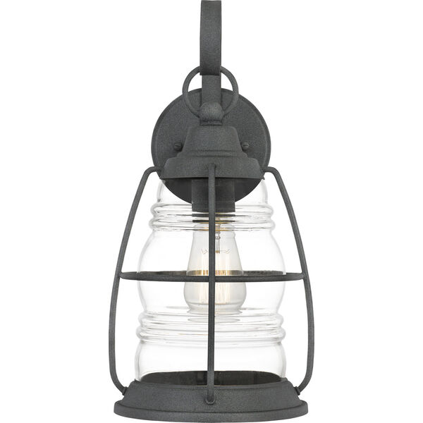 Admiral Mottled Black 16-Inch One-Light Outdoor Lantern with Clear Glass, image 2