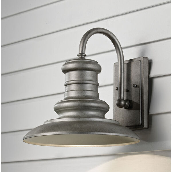 Redding Station Tarnished Silver 12-Inch LED Outdoor Wall Sconce, image 2