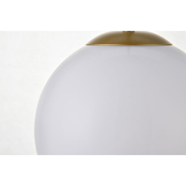 Baxter Brass and Frosted White Seven-Inch One-Light Mini Pendant, image 5