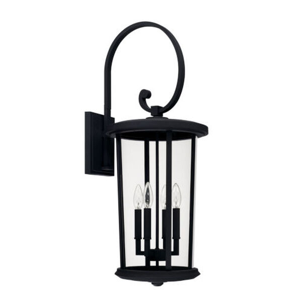 Howell Black Four-Light Outdoor Wall Lantern, image 1