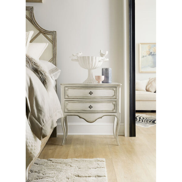 Sanctuary Champagne 30-Inch Two-Drawer Nightstand, image 2