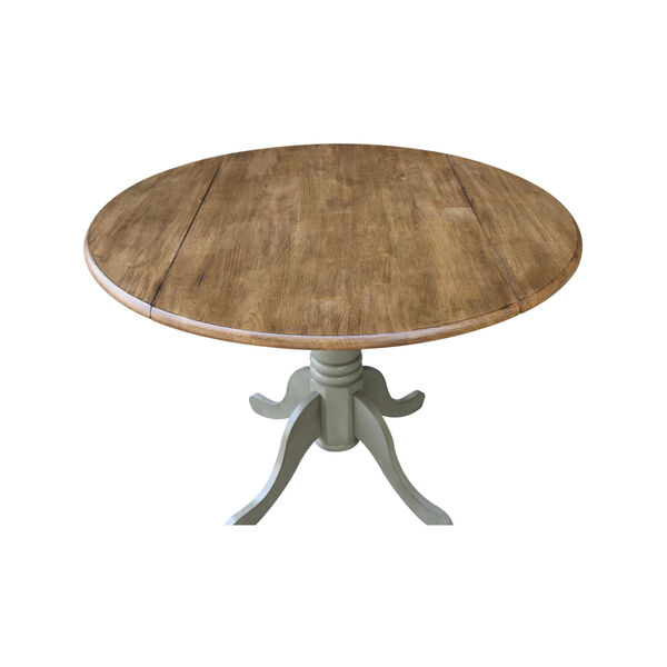Hickory and Stone 42-Inch Round Dual Drop Leaf Pedestal Table, image 5