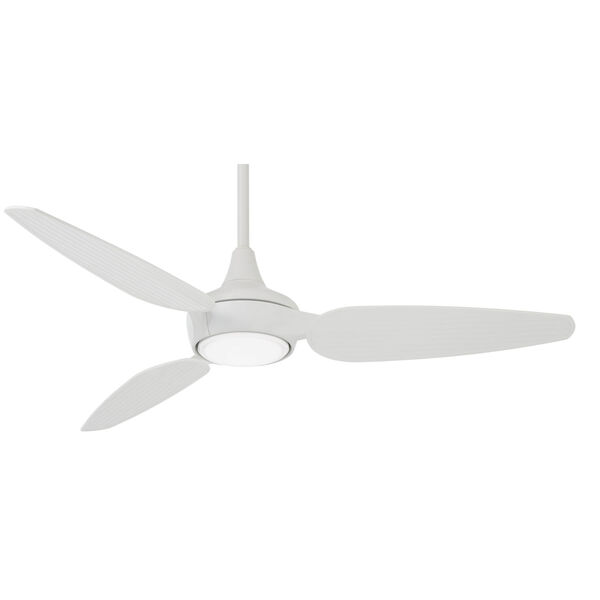 Seacrest Flat White 60-Inch Indoor Outdoor LED Ceiling Fan, image 1
