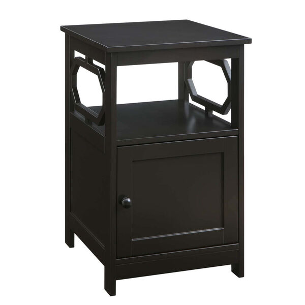 Omega Espresso End Table with Cabinet, image 1