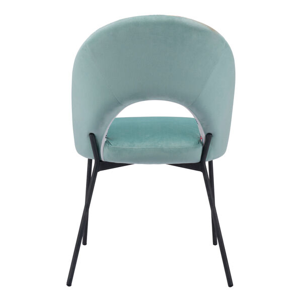 Bethpage Green and Matte Black Dining Chair, image 4