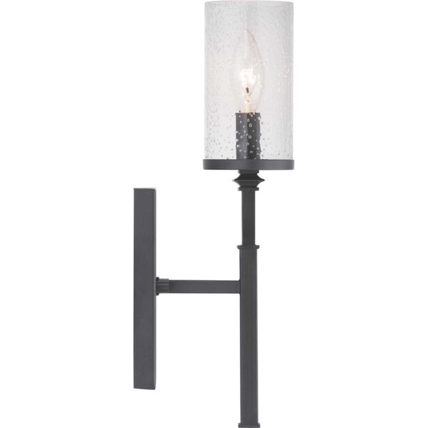 Gresham Graphite One-Light wall sconce With Transparent Seeded Glass, image 3
