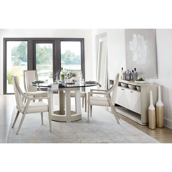 Axiom Linear Gray and Linear White 60-Inch Dining Table, image 2