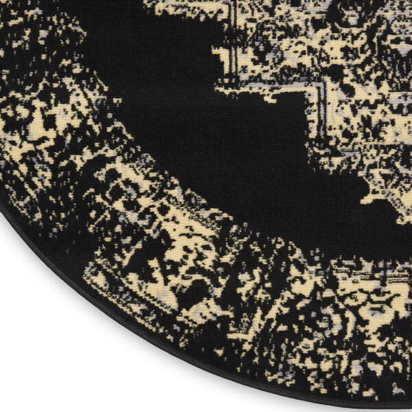 Grafix Black Round: 5 Ft. 3 In. x 5 Ft. 3 In. Area Rug, image 5