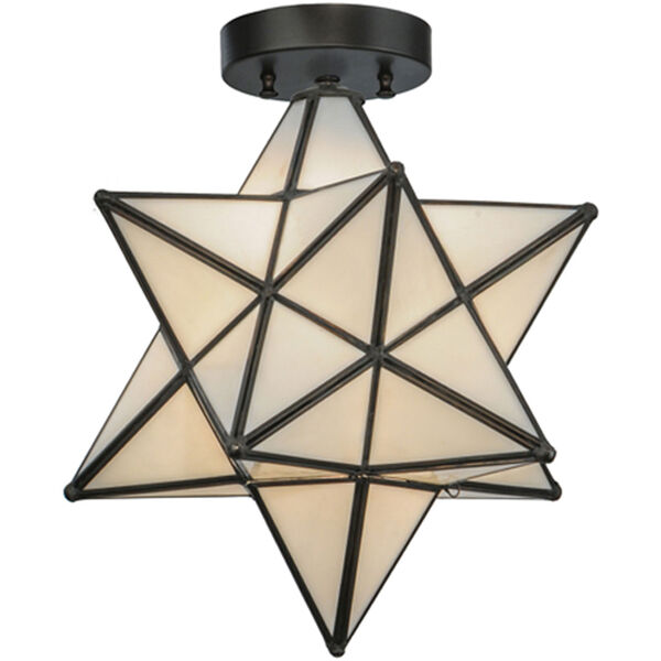 Moravian Star Bronze 12-Inch One-Light Semi-Flush Mount, image 2