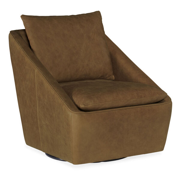 Coeval Brown Swivel Club Chair, image 1