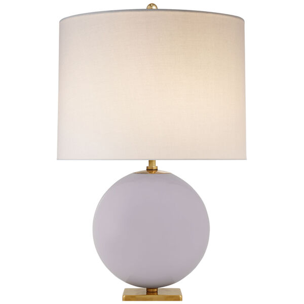 Elsie Table Lamp in Lilac with Linen Shade by kate spade new york, image 1