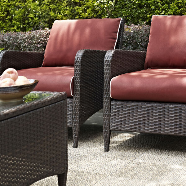 Kiawah Sangria Brown Outdoor Wicker Chairs, Set of Two, image 6