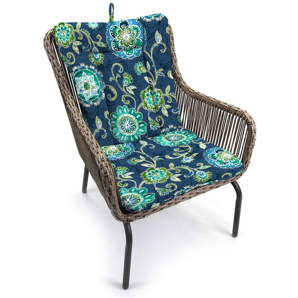 Fanfare Capri Blue 21 x 38 Inches Knife Edge Outdoor Chair Cushion, image 6