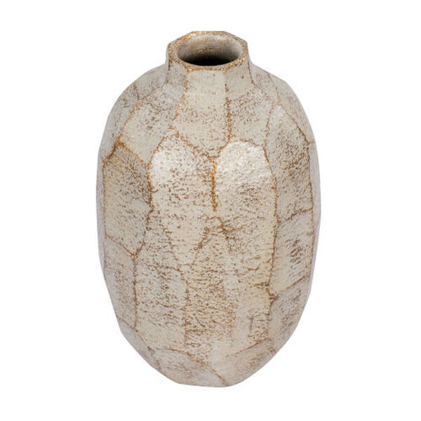 Takko Slate Brown White Nine-Inch Ceramic Vase, image 2