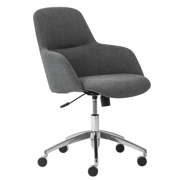 Minna Dark Gray 26-Inch Low Back Office Chair, image 2