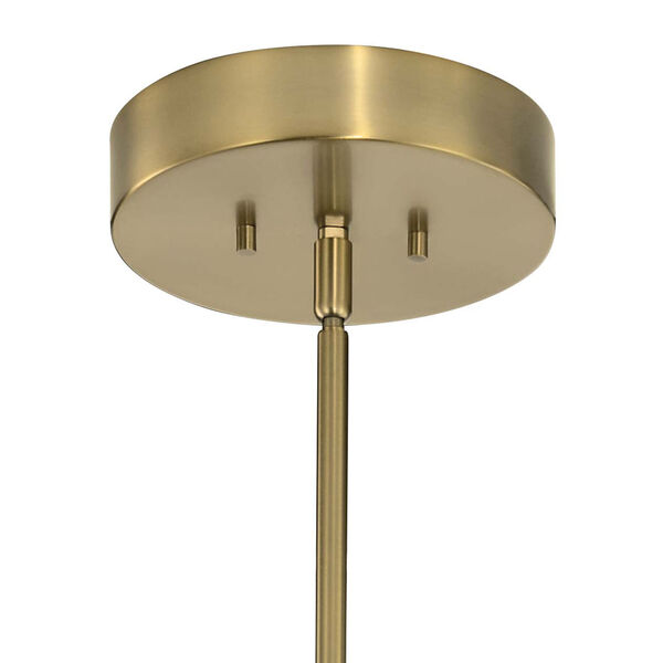 Baland Brushed Natural Brass LED Six-Light Chandelier, image 2