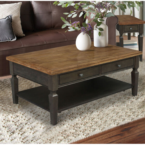Vista Hickory and Washed Coal Coffee Table, image 1