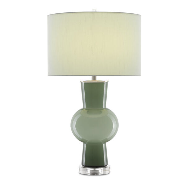 Duende Green and Polished Nickel One-Light Table Lamp, image 2