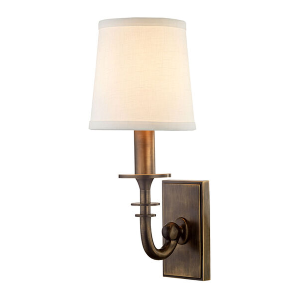 Carroll Distressed Bronze One-Light Wall Sconce, image 1