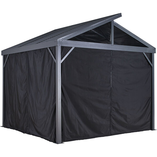 Sanibel Black 8 Ft x 8 Ft Sun Shelter Curtain, image 5