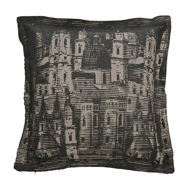 City Skyline Dove 22 x 22 Inch Pillow with Linen Double Flange, image 1