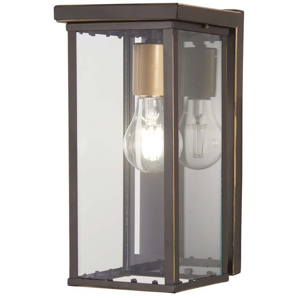Casway Oil Rubbed Bronze with Gold Highlights One-Light Outdoor Wall Sconce, image 1
