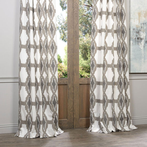 Sorong Grey 50 x 108-Inch Printed Curtain, image 4