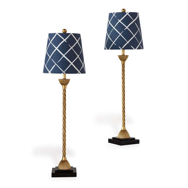 Delfern Gold One-Light Buffet Table Lamp, Set of Two, image 3