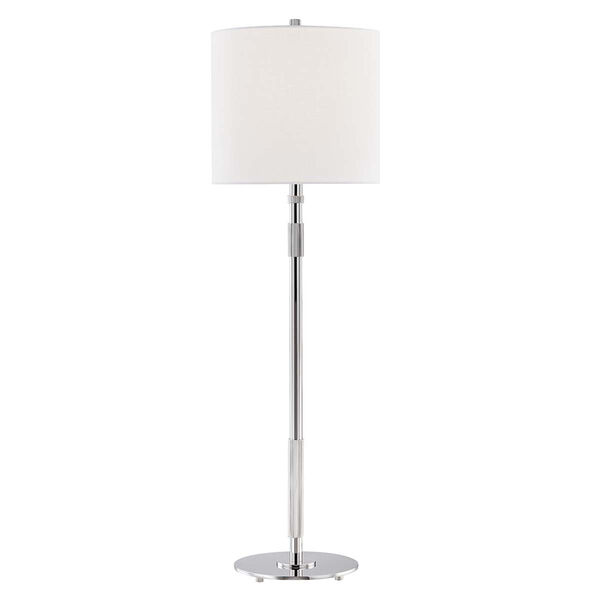 Bowery Polished Nickel One-Light Table Lamp, image 1