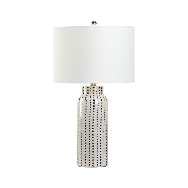 Milton Blue and White One-Light Table Lamp, image 1