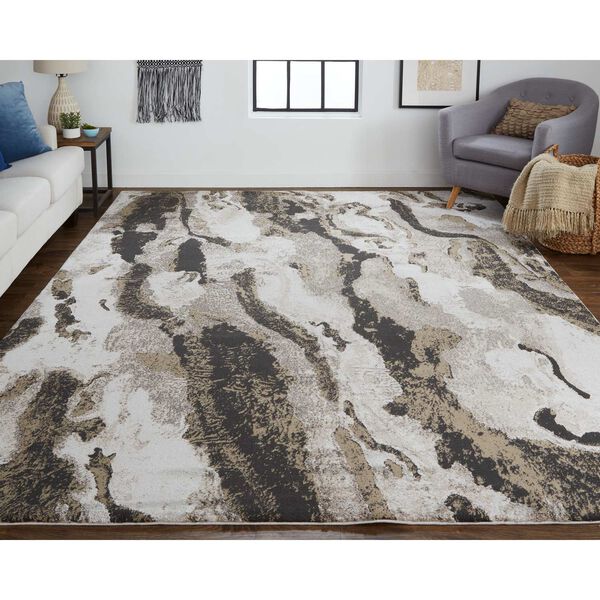 Vancouver Ivory Brown Taupe Area Rug, image 2