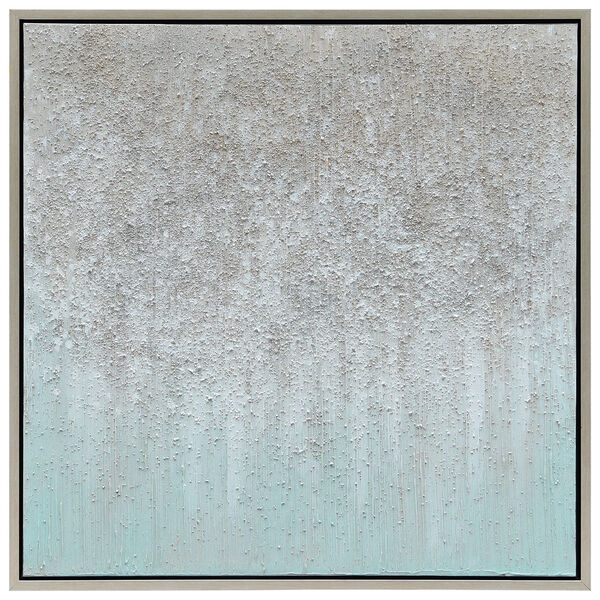 Sliver Field Textured Metallic Framed Hand Painted Wall Art, image 2