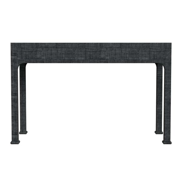 Chatham Charcoal Raffia  and Wood Two--Drawer Desk, image 5